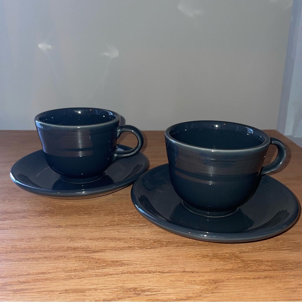 Fiesta Teacups and Saucers